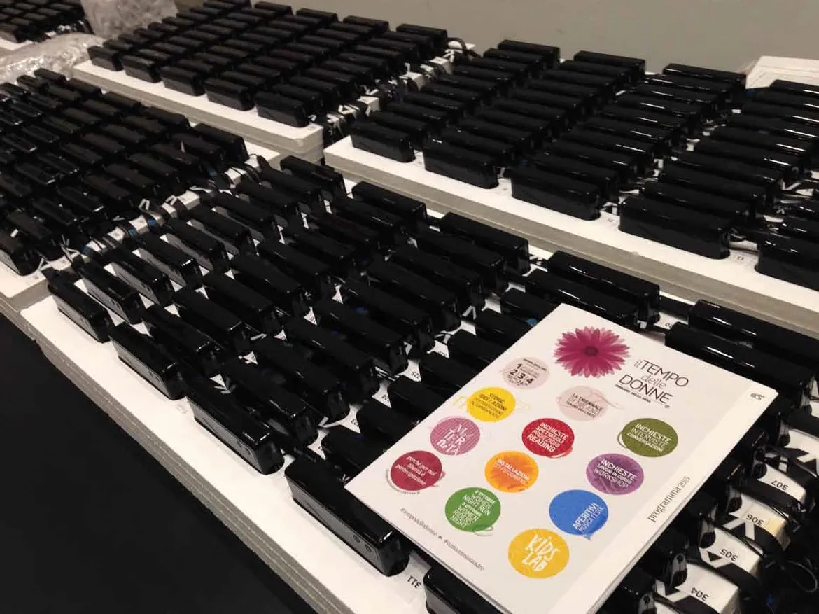 Ricevitori per interpretazione simultanea durante un evento