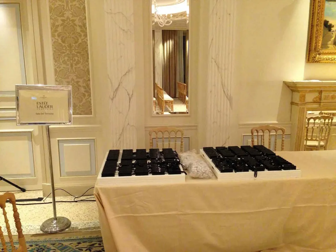 Ricevitori per interpretazione simultanea durante un evento